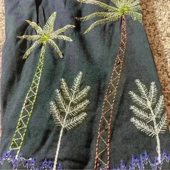 New Direction Jacket Womens Size L Black Embroidered & Beaded- Island Theme - Picture 3 of 9